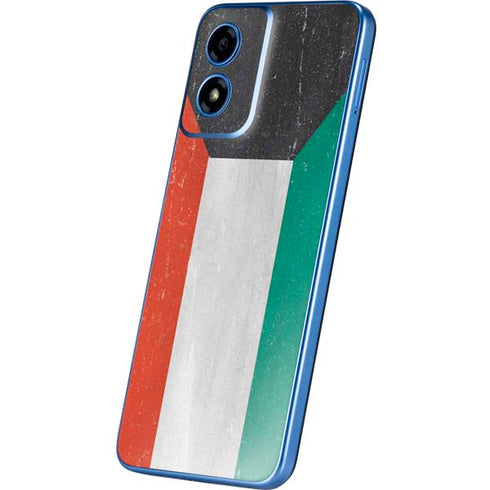 Kuwait Flag Distressed Moto G Play 4G (2024) Skin